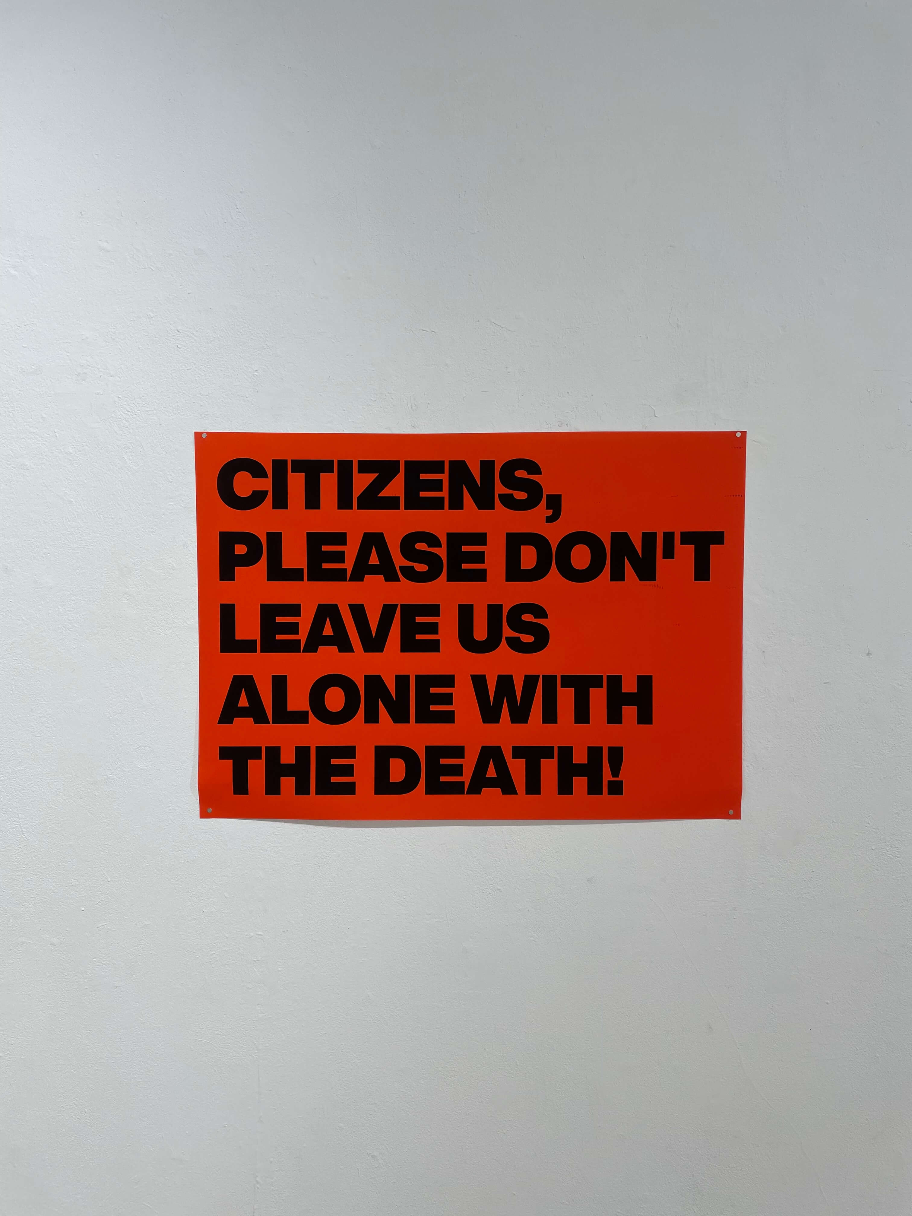 Citizens, please don't leave us alone with the death!